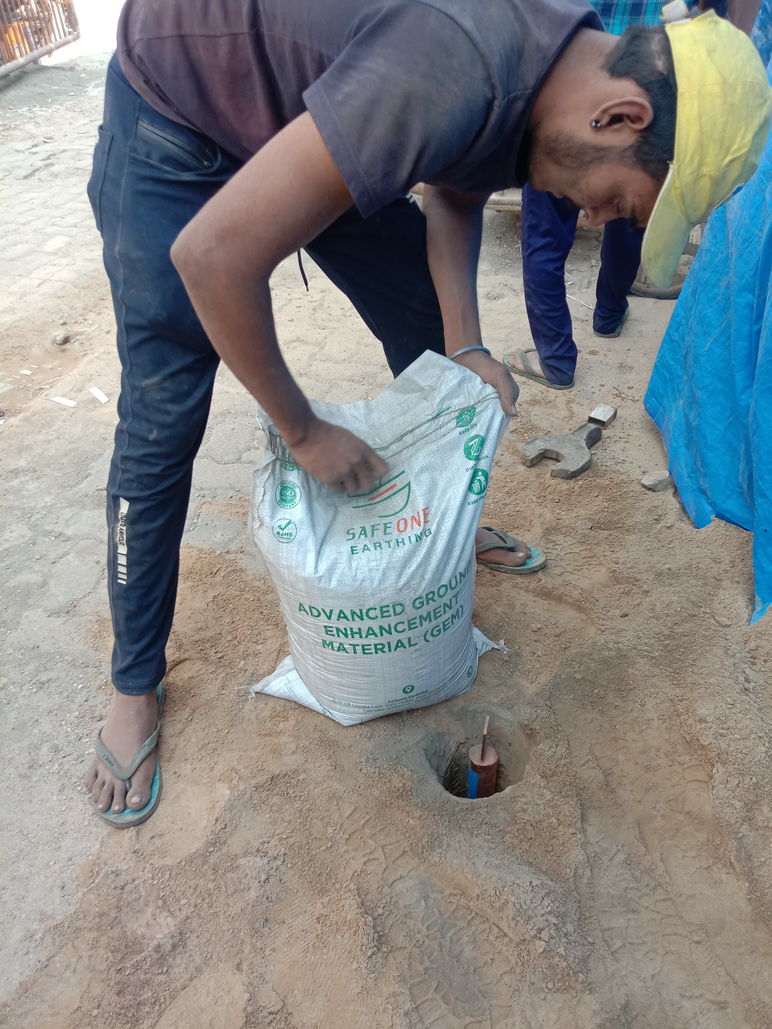Back fill compound installation
