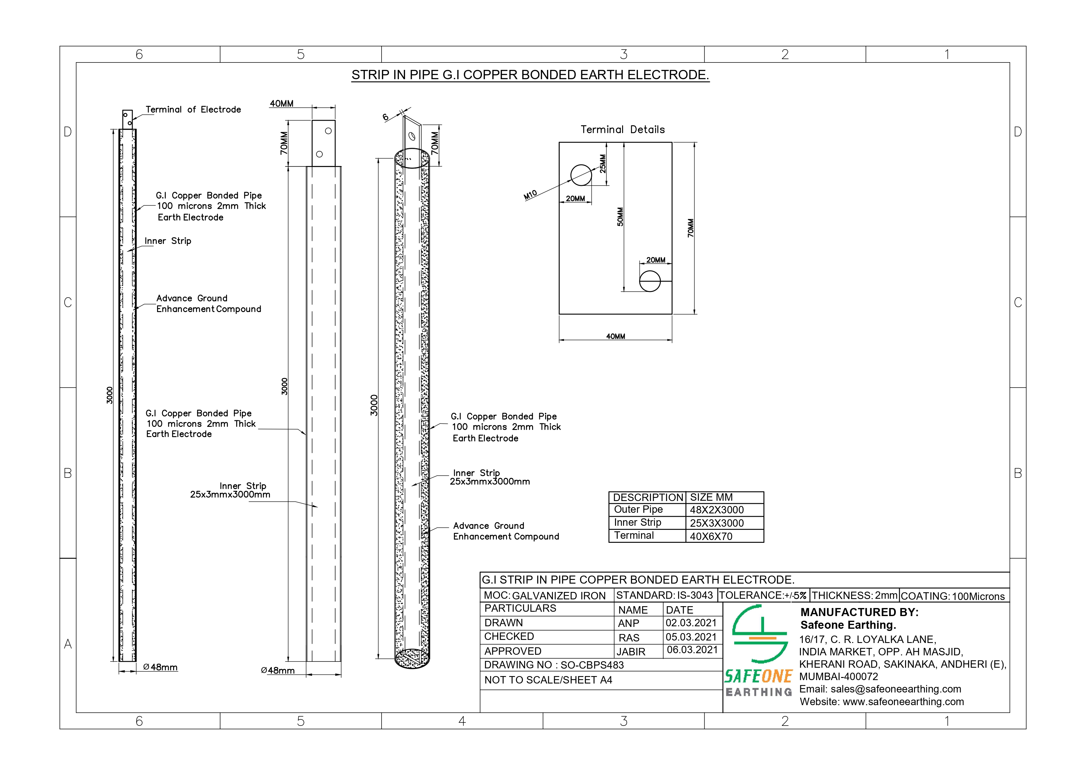 Chemical Earthing Diagram Drawings