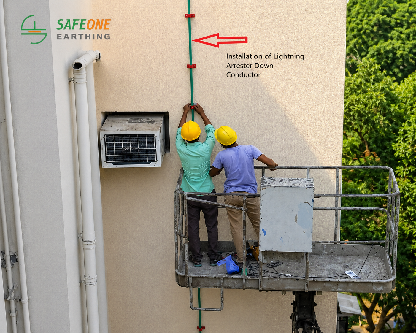 Lightning Arrester Strip Installation