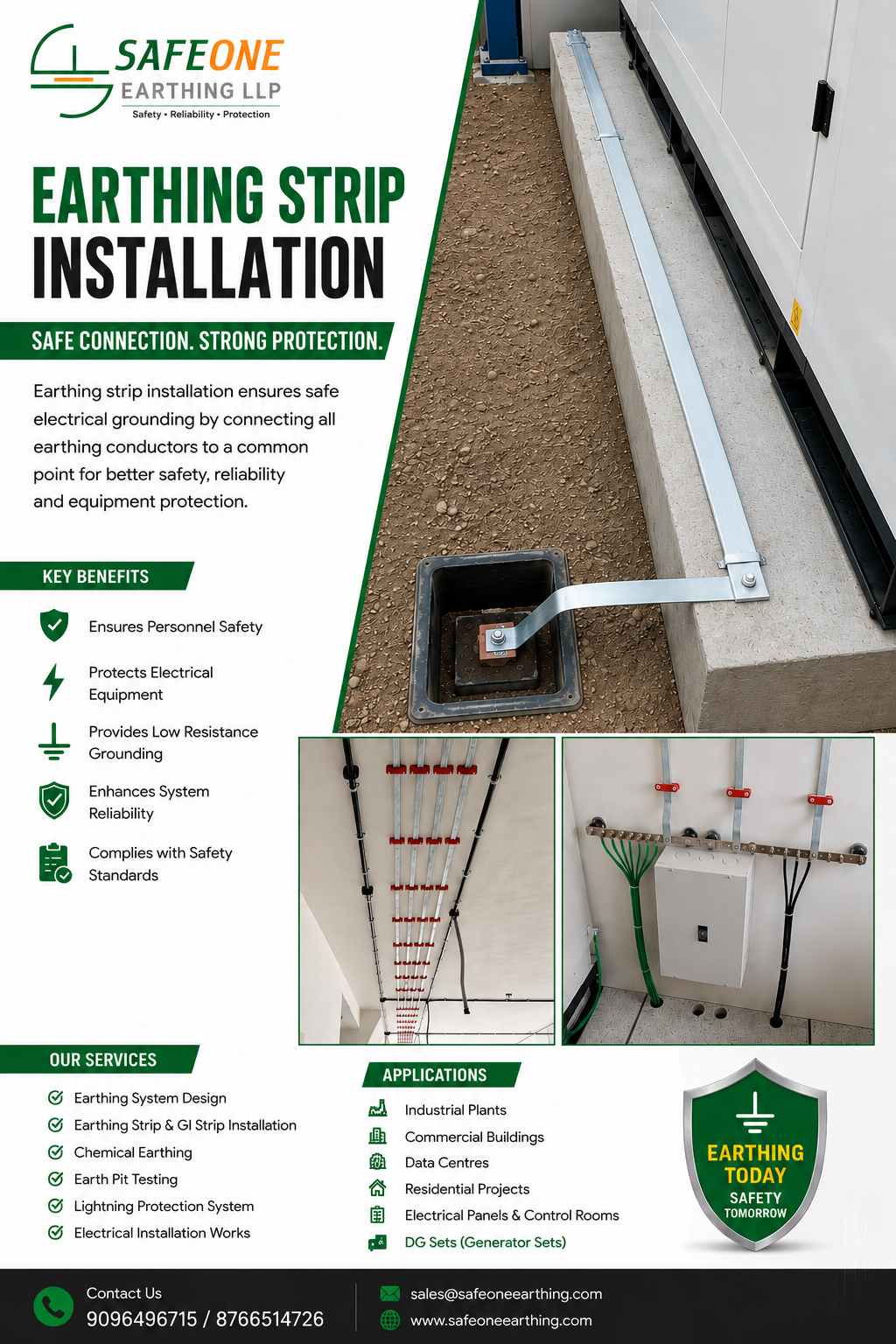 Earthing strip Installation