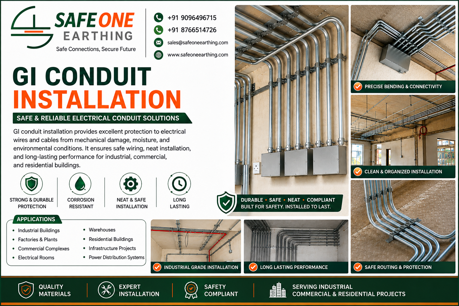GI Conduit Installation Services for Electrical Wiring